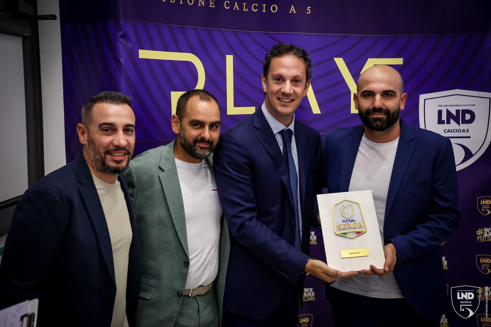 FOTO/ Benevento 5, antipasto di Serie A: il club premiato all’evento “Play”