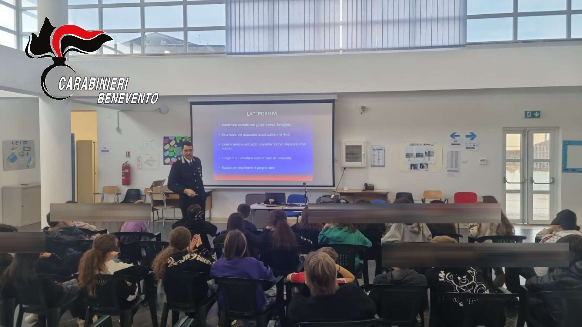 Cultura della legalità, i carabinieri incontrano gli studenti della ‘Bosco Lucarelli’