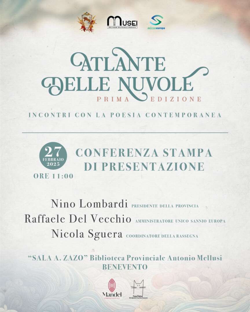 “Atlante delle nuvole – Incontri con la poesia contemporanea”, la rassegna organizzata da Sannio Europa