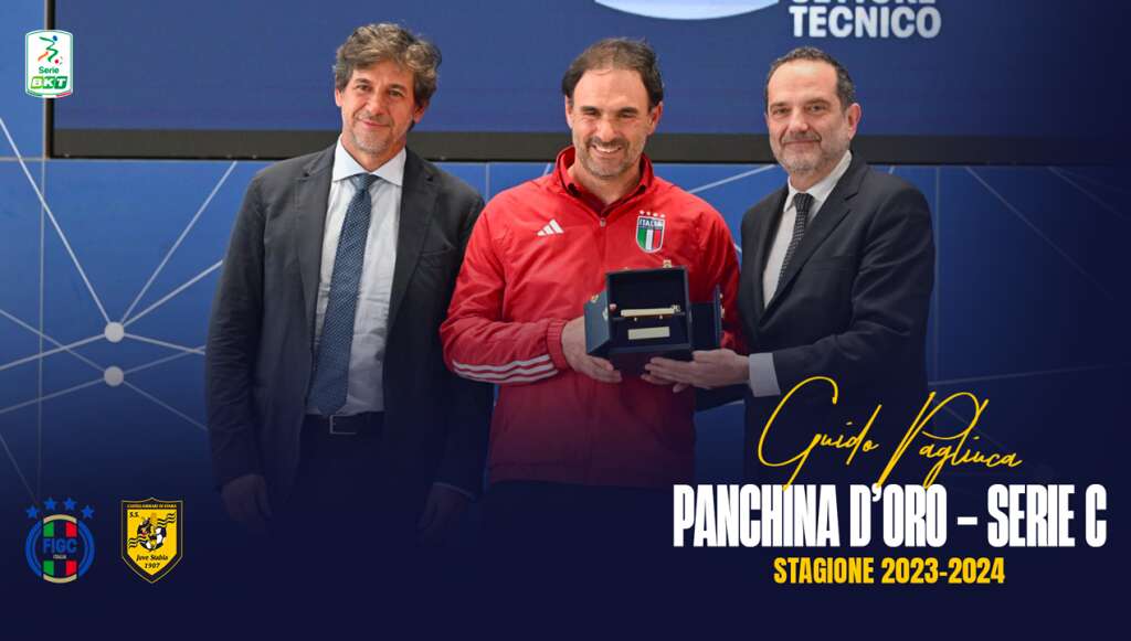 Juve Stabia, mister Guido Pagliuca vince la panchina d’oro Serie C 2023/24