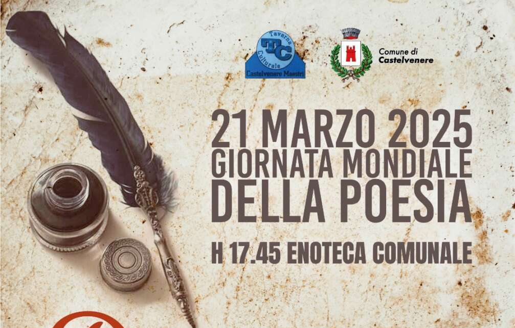 Giornata mondiale della Poesia, domani la celebrazione a Castelvenere